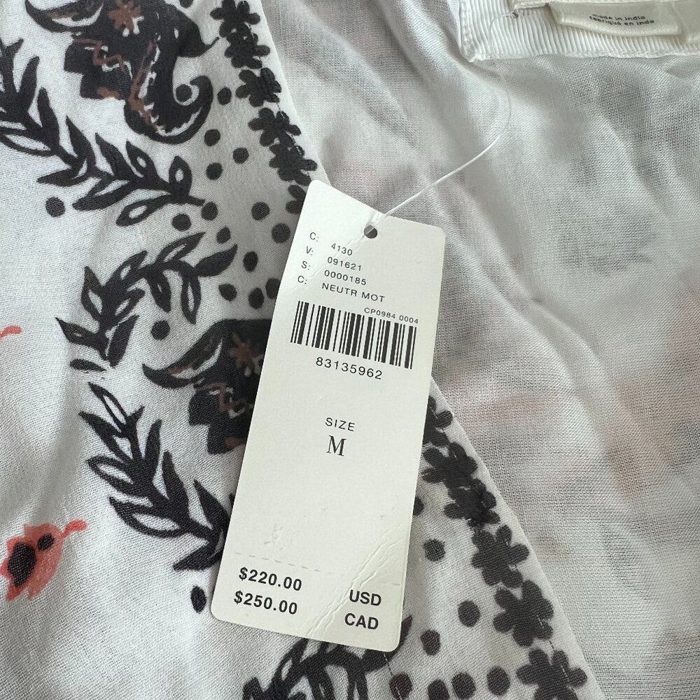 Anthropologie Floral Maxi Dress - Cream and Brown - Picture 5 of 5